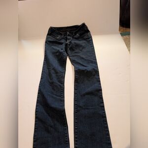 Delia's Morgan Dark Wash Straight Leg Low Rise Women's Juniors Jeans Sz 3/4R